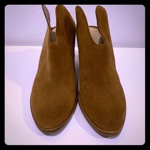 Brown Suede Mule Style Bootie - Size 7.5